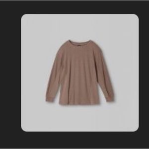 Wild Fable Long Sleeve Thermal Mix Tunic T-Shirt Dark Taupe XXL Plus Size